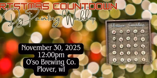 Wooden Christmas Countdown DIY Painting Workshop