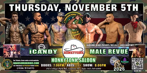 Ladson, SC - iCandy Male Revue @ Honkytonk Saloon