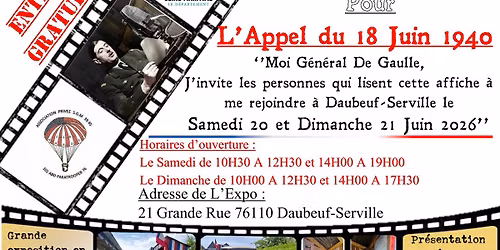 Exposition pour l'appel du 18 juin 1940