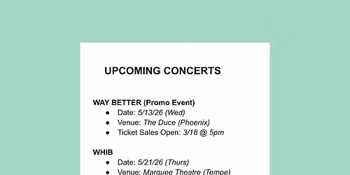 Monsta X Phoenix Tickets