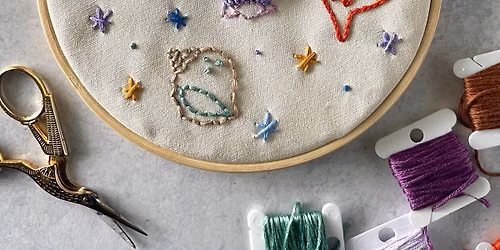 Intro to Embroidery: Stitch a Beach Scene 