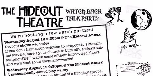 Watch Back Talk Party - watch professionally filmed play with Roy and discuss after!!