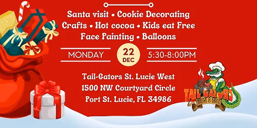 Cookies with Santa Kids Night \ud83c\udf85\ud83c\udffc\ud83d\udc0a 