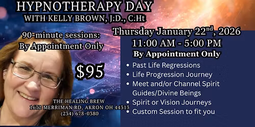 \ud83c\udf1f New Year Hypnotherapy Day with Kelly Brown, J.D., CHt.\ud83c\udf1f