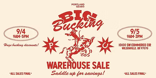 Big Buckin' Warehouse Sale