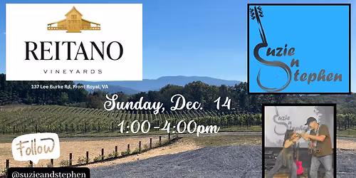 Suzie and Stephen Acoustic at Reitano Vinyards