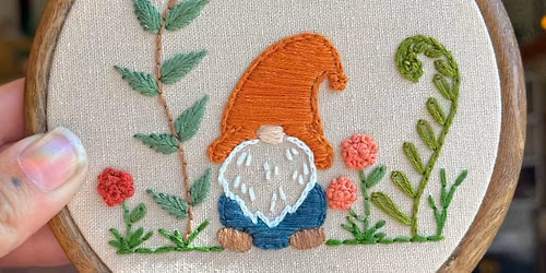Woodland Gnome Hand Embroidery Class :: Fairbanks