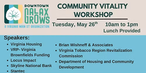 Community Vitality Workshop