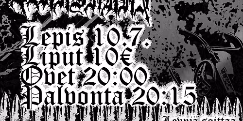 Hoc est Bellum, Hellgate Necrosodomy, Deathfuckingwound & Vin\u0101yakas @ Lepakkomies