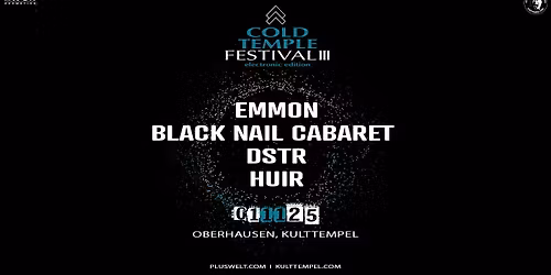 COLD TEMPLE FESTIVAL Vol. 3 (electronic edition) \/\/ Sa 01.11.2025 \/\/ Oberhausen, Kulttempel