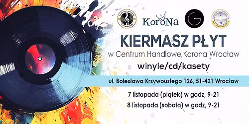 Kiermasz p\u0142yt winyle\/cd\/kasety w Centrum Handlowe Korona Wroc\u0142aw