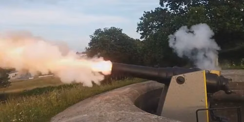 Firing of the Moncrieff Disappearing Gun