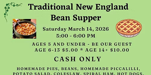 Traditional New England Bean Supper