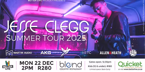 Jesse Clegg live in Knysna