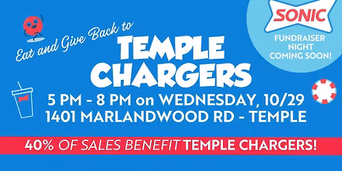 Temple Chargers Sonic Fundraiser Night