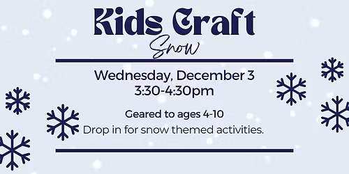 Kids Craft: Snow