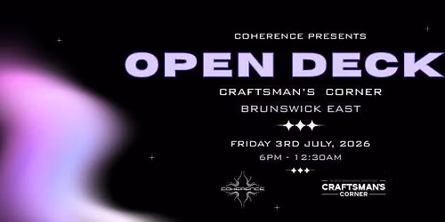 OPEN DECKS NIGHT at Craftsman's Corner