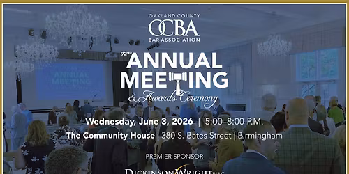 92nd Annual Meeting & Awards Ceremony