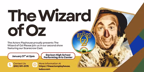 The Wizard of Oz Scarecrow Cast -- Presented by the Actors Playhouse