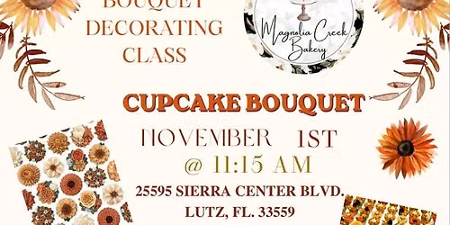 Autumn cupcake bouquet class\ud83c\udf42