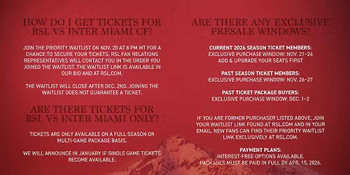 Real Salt Lake vs. Inter Miami CF