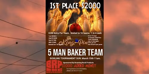 5‑Man Baker Team Bowling Tournament