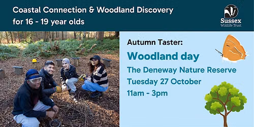 Woodland Day: Autumn Taster for 16 - 19 yr olds, The Deneway Nature Reserve