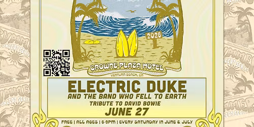 Summer Concert Series Week #4: Electric Duke (Tribute to David Bowie) | Sat June 27 | Free, 6-9pm