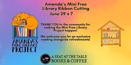Amanda's Mini Free Library Ribbon Cutting Party