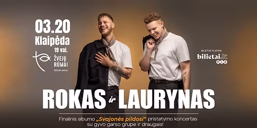 FINALINIS albumo pristatymas su gyvo garso grupe ir draugais | 03.20 Klaip\u0117da - \u017dvej\u0173 r\u016bmai