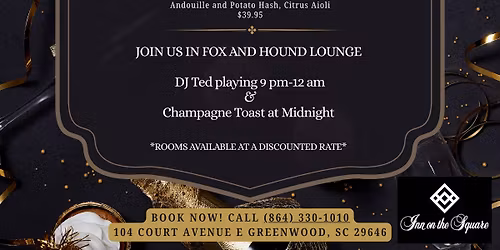 New Years Eve Dinner at Inn on the Square