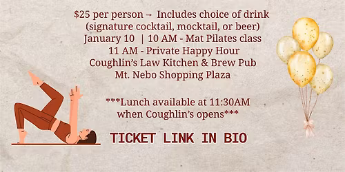 New Year New Tone & & Toast: Pilates + Cocktails