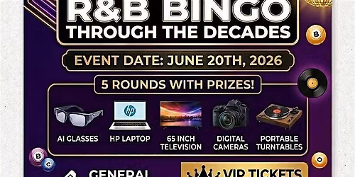 Chaos & DaBaby  Presents R&B Bingo Decades 70's 80's 90's