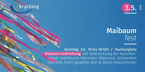 Maibaumfest und Maibaumaufstellen auf dem Paulhan-Platz