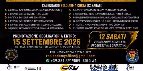 D.F.T. Pistol Program 2026\u20132027 \/ ISCRIZIONE E PRIMA RATA