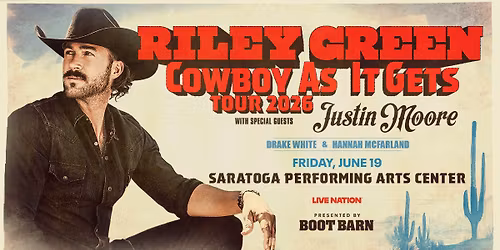 Riley Green: Cowboy As It Gets Tour 2026