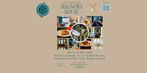 Wednesday Jazz Dinner at The Historic Magnolia