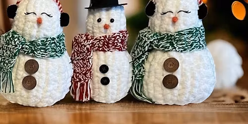 Chunky Yarn Finger Knitted Snowman Workshop
