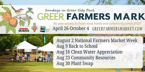 Greer Farmers Market Core Market Season