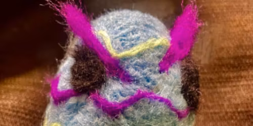 Felting Easter egg heads