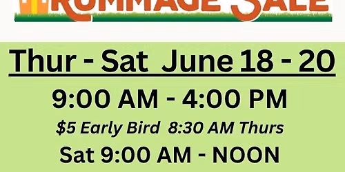 Huge Parish Rummage Sale!