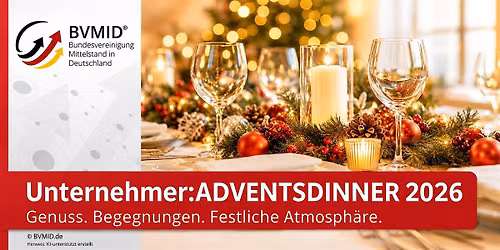 BVMID Adventsdinner 2026 M\u00fcnchen | Genuss und Begegnungen im Romans