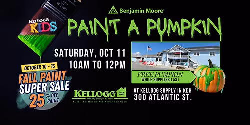 Paint-a-Pumpkin in KDH 🎃 Kellogg Kids Free Event