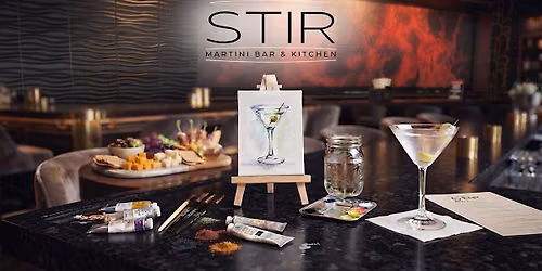 Martini Glass Painting Girl Lunch
