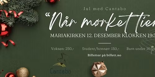 "N\u00e5r m\u00f8rket tier" - Jul med Cantabo