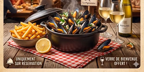 Soir\u00e9e moules frites \u00e0 volont\u00e9 au Pigeonnier !