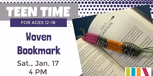 Teen Time: Woven Bookmark