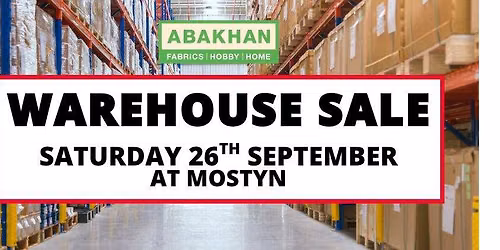 Abakhan Warehouse Sale at Mostyn