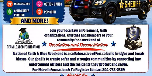 Petersburg Virginia National Faith and Blue 2026