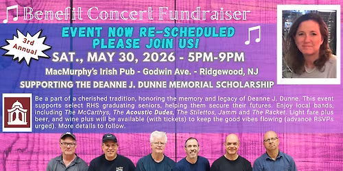 Deanne Dunne 3rd Annual Benefit Concert - McMurphy's Ridgewood